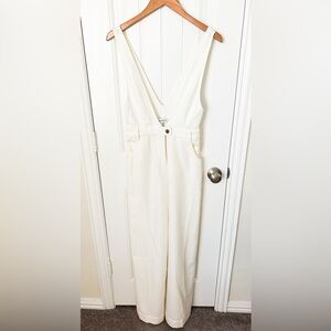 WeWoreWhat Deep V Plunging Flare Jumpsuit Size 26
